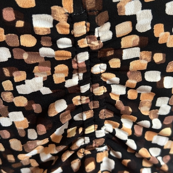 Calvin Klein Neutral Black Brown Tan Asymmetrical Jersey Midi Dress - NWT - L - Picture 8 of 14